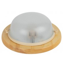 Светильник пылевлагозащищенный под лампу для ЖКХ НБО 03-60-011 Серия КАНТРИ (дерево), 60 Вт, Е27, 220В, IP54 без источника света  Б0048413  ЭРА