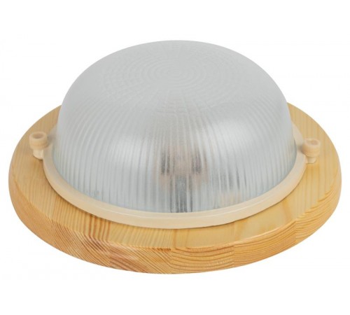 Светильник пылевлагозащищенный под лампу для ЖКХ НБО 03-60-011 Серия КАНТРИ (дерево), 60 Вт, Е27, 220В, IP54 без источника света  Б0048413  ЭРА