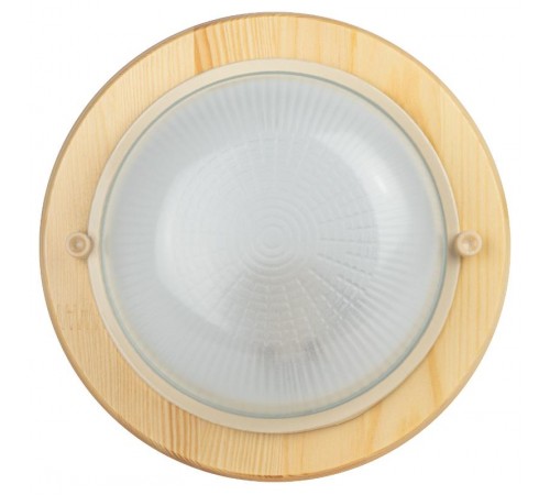 Светильник пылевлагозащищенный под лампу для ЖКХ НБО 03-60-011 Серия КАНТРИ (дерево), 60 Вт, Е27, 220В, IP54 без источника света  Б0048413  ЭРА