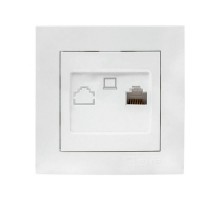 Валенсия розетка компьютерная RJ-45 1-местная белая EKF PROxima   EWK01-035-10   EKF
