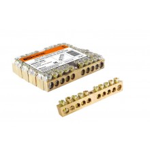 Шина "N" нулевая 8х12мм 10/1 (10 групп/крепеж по центру)   SQ0801-0050  TDM