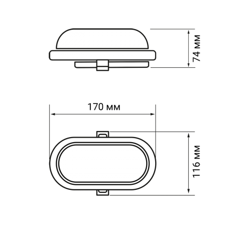 Светильник светодиодный пылевлагозащищенный для ЖКХ ДПБ PBH - PC3-OA 12W 4000K WHITE IP65 овал  5009264  Jazzway