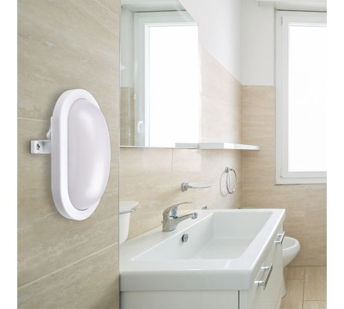 Светильник светодиодный пылевлагозащищенный для ЖКХ ДПБ PBH - PC3-OA 12W 4000K WHITE IP65 овал  5009264  Jazzway