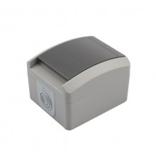 Розетка одноместная INDUSTRIAL IP54 с заземлением, о/у серая  KR-78-0611  Kranz