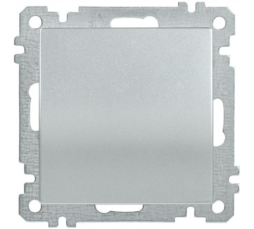 BOLERO серебрянный Выключатель 1-клавишный 10А ВС10-1-0-Б  EVB10-K23-10  IEK