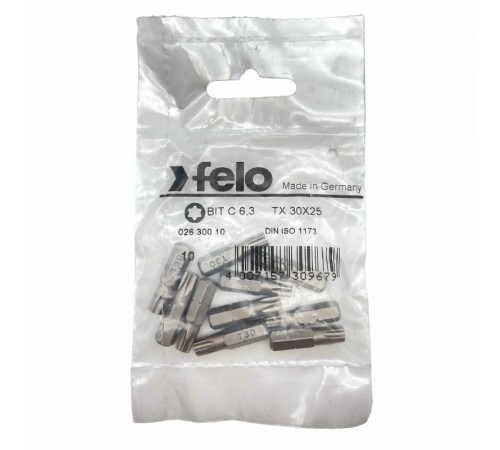 Бита Torx 30X25, серия Industrial, 10 шт  02630010  Felo