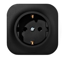 Quteo Чёрный Розетка с заземлением 16А винтовые зажимы  782472  Legrand