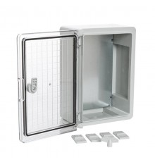 Корпус пластиковый с монтажной панелью ЩМП IP65 прозрачная дверь 350х250х150  PR08.26490  Промрукав