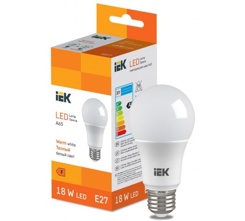 Лампа светодиодная Bulb A65 1850lm 3000K E27  LL-I-A65-18-230-30-E27  IEK