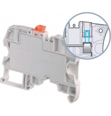 Клемма ZS4-S-T2-R1 винтовая 4мм.кв. с разъединителем серая, 2 тестовые розетки  1SNK506311R0000  TE