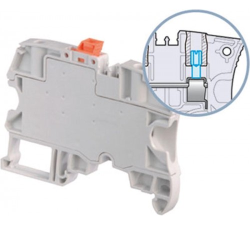 Клемма ZS4-S-T2.3-R1 винт, 4 мм. кв., 2 контакта для перемычки , совместим с профилем ZS4-SF  1SNK506312R0000  TE