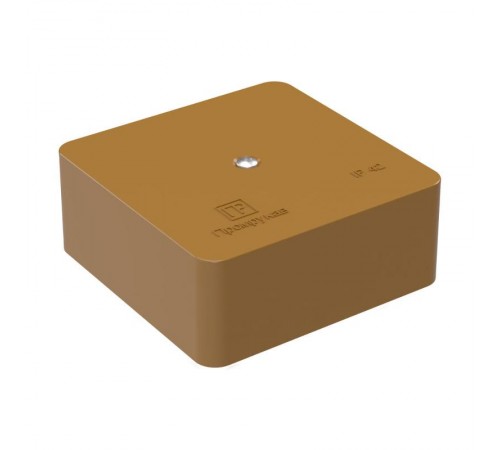 Коробка универсальная для кабель-канала безгалогенная (HF) бук 75х75х30 (90шт/кор) IP42  40-0450-8001  Промрукав