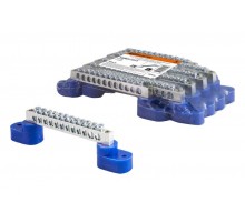 Шина "N" нулевая 6х9мм на двух угл. изоляторах 6 групп  SQ0801-0401  TDM