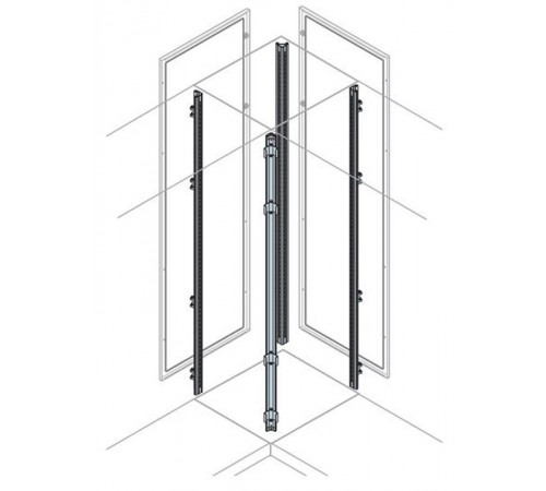 Стойки каркаса угловой секции с петлями H=2000мм (4шт)  EM2005  ABB