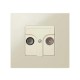 Simon 27 Накладка на R-TV-розетку, слоновая кость  27053-31  Simon