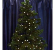 Гирлянда елочная , 210 диодов  5000К, CL91   7 веток (3м) + 4м зеленый шнур, IP44  32375  FERON