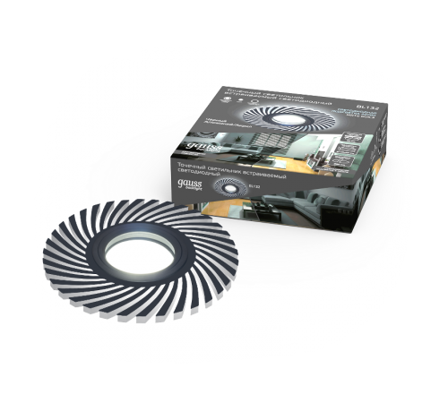 Светильник точечный встраиваемый Backlight BL132 Кругл./узор. Черный, Gu5.3, 3W, LED 4000K  BL132  Gauss