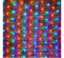 Гирлянда "Сеть" 2x3м, черный КАУЧУК, 432 LED Мультиколор  217-129  NEON-NIGHT