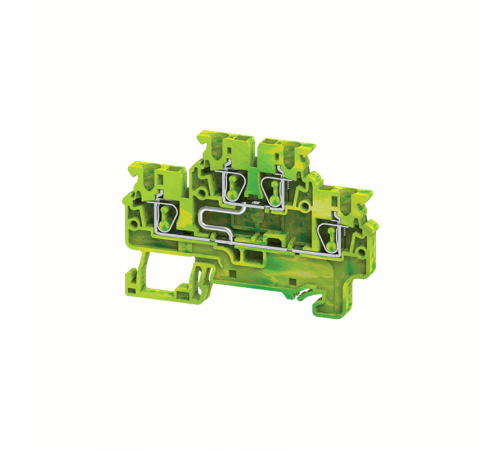 Клемма заземляющая пружинная OptiClip CXDLG-2,5-2L-PE-I-S-(0,2-2,5)-PEN  332739  КЭАЗ