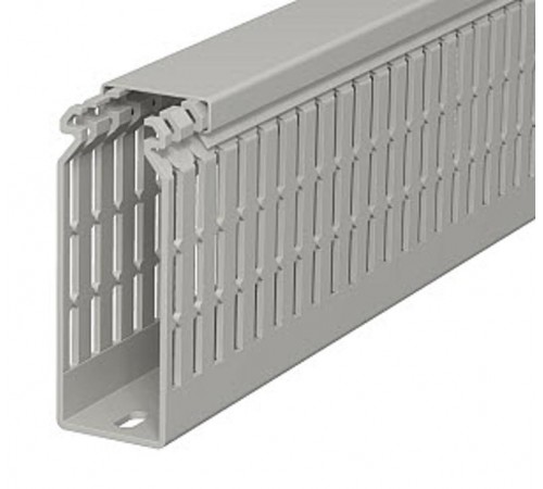 Кабель-канал перфорированный LKV N 100x37x2000 мм ПВХ серый RAL7030  6178435  OBO Bettermann