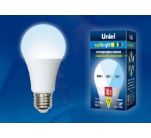 Лампа светодиодная LED-A60-10W/NW/E27/FR/MB PLM11WH LED. "А", матовая. Серия Multibright. 4000K 100-50-10 .  UL-00002372  Uniel