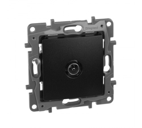 Etika Антрацит Розетка TV Звезда  672651  Legrand