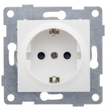 Ugra Розетка 1-ой с/з с з/ш, СУ , 16А, 250В, белый  С11Р4-001  GUSI Electric