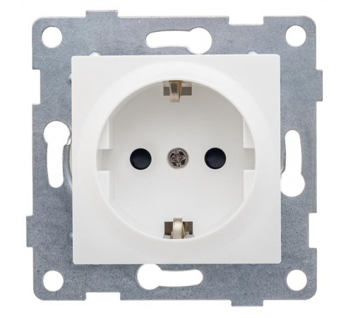 Ugra Розетка 1-ой с/з с з/ш, СУ , 16А, 250В, белый  С11Р4-001  GUSI Electric