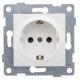 Ugra Розетка 1-ой с/з с з/ш, СУ , 16А, 250В, белый  С11Р4-001  GUSI Electric