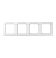 Рамка 4-кратная горизонтальная с полем для надписи белая  AS5840BFINAWW  Jung