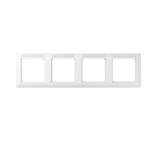 Рамка 4-кратная горизонтальная с полем для надписи белая  AS5840BFINAWW  Jung