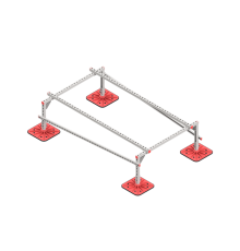 Опорная конструкция для установки оборудования TECHNORAPTOR FOOT 1200х2000 тип 1  KM-TR-F-SSEI-1200-2000-1  КМ - профиль