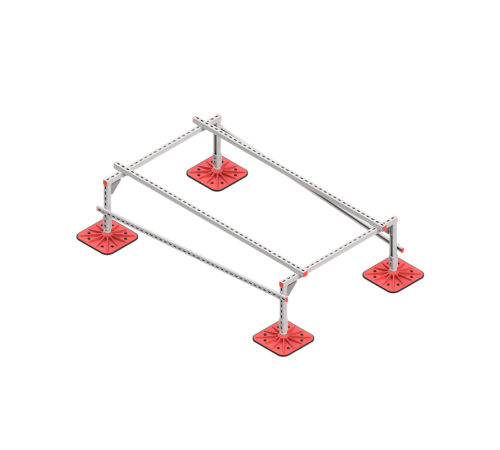 Опорная конструкция для установки оборудования TECHNORAPTOR FOOT 1200х2000 тип 1 HD  KM-TR-F-SSEI-1200-2000-1 HD  КМ - профиль
