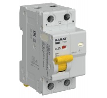 KARAT УЗДП с авт. выкл. 1P+N B 25А  KA-DP11-1-025-B  IEK
