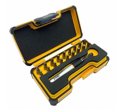 Набор бит ударных PZ/PH/Tx Industrial с держателем бит Impact в кейсе, 19 шт  02071906  Felo