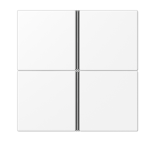 Набор накладок 4 группы для модулей F40; термопласт; белый матовый LS404TSAWWM Jung