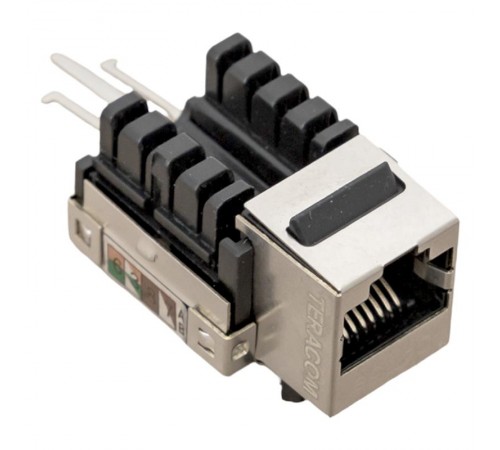 Модуль Keystone розеточный TERACOM PRO Cat.5E RJ-45 экранирован FTP 110 IDC 90 градусов  TRP-KSTN-SOCK-90D-5EFTP  EKF