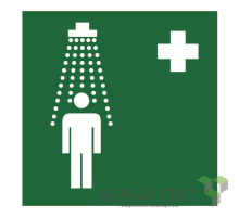 Знак безопасности BL-2020B.EC03"Пункт приема гигиенических процедур (душевые)"  a21332  Белый свет