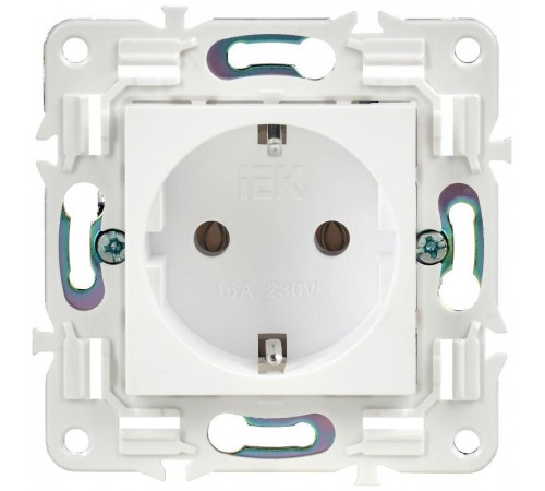 SKANDY Розетка с заземлением без защитных шторок 16А SK-R05W арктический белый  SK-R11-16-K01  IEK