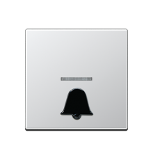 Клавиша с окошком для подсветки и  рельефным символом  "звонок"; алюминий  A590K1KOAL  Jung