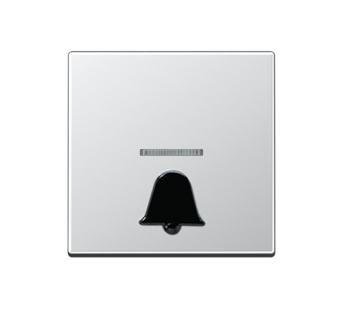 Клавиша с окошком для подсветки и  рельефным символом  "звонок"; алюминий  A590K1KOAL  Jung