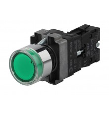 Кнопка управления LAY5-BW3361 с подсветкой зеленый 1з  Б0045663  ЭРА