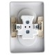Хит Белый С/У Розетка 2-ая без заземления без шторок, 16А, 250В  RS16-235-B  SE