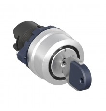 Головка переключателя с ключом на 3 положения с фиксацией стандартная  ручка, черный, алюминий  M22S-KL3A  DKC