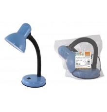 Светильник настольный на основании 40Вт, E27, синий, (мягкая упак.) Народный  SQ0337-0120  TDM