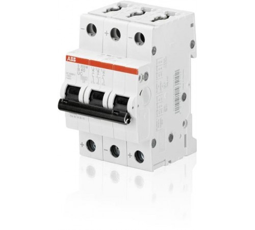 Выключатель автоматический трехполюсный S203M UC 2А C 10кА (S203M C2UC)  2CDS273061R0024  ABB