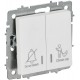 BRITE Выключатель 2-клавишный с индикацией для отелей 10А ВС10-2-9-БрАБ арктический белый   BR-V20-2-10-K91  IEK