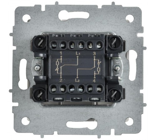 BRITE Выключатель 2-клавишный с индикацией для отелей 10А ВС10-2-9-БрАБ арктический белый   BR-V20-2-10-K91  IEK