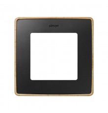 Simon 82 Рамка декоративная, 1 пост, Select, S82 Detail, графит-дерево (Бук)  8201610-271  Simon