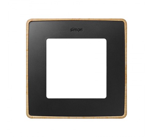 Simon 82 Рамка декоративная, 1 пост, Select, S82 Detail, графит-дерево (Бук)  8201610-271  Simon